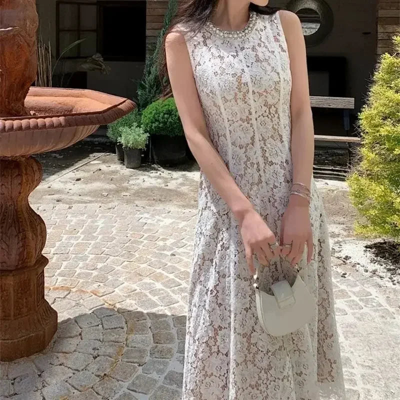 Elorien™ Kleid Mit Zarter Spitze und Fließender Passform