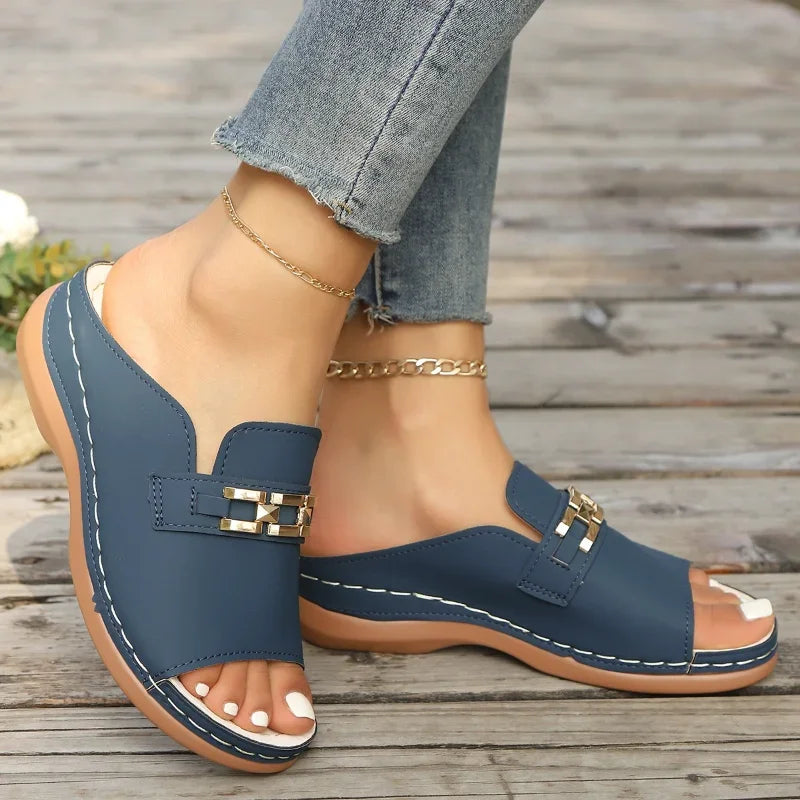 Nivelle™-Sandale im Mule-Design mit Eleganten Metallakzenten