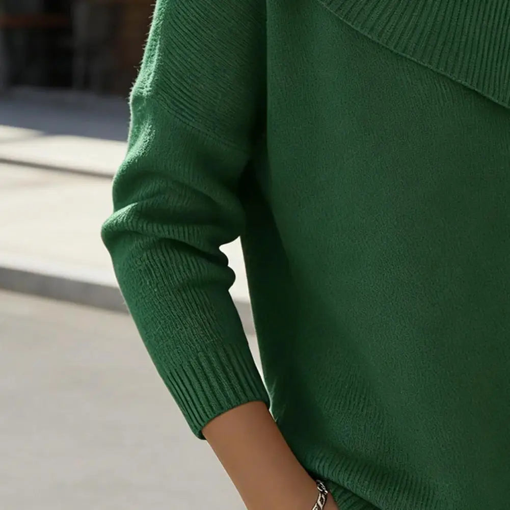 Noelle™ Pullover aus strukturiertem Strick mit stilisiertem Kragen