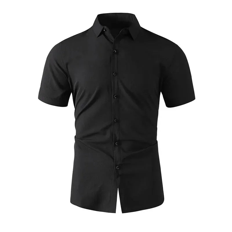 Henrik™ Slim-Fit Hemd mit klassischem Kragen und kurzen Ärmeln
