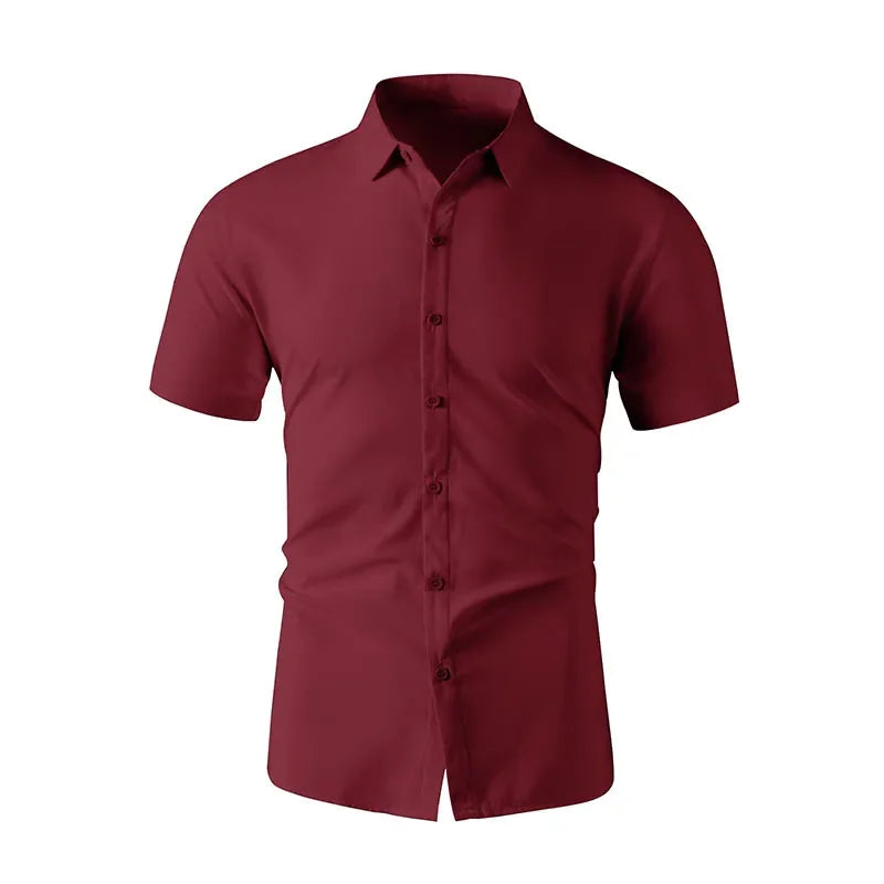 Henrik™ Slim-Fit Hemd mit klassischem Kragen und kurzen Ärmeln