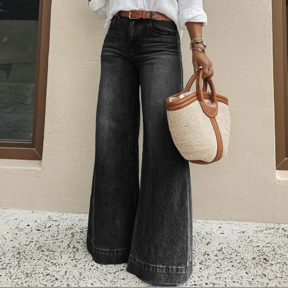 Wide-Leg-Jeans Jorina™ mit Hohem Bund, Weitem Bein und Vintage-Waschung