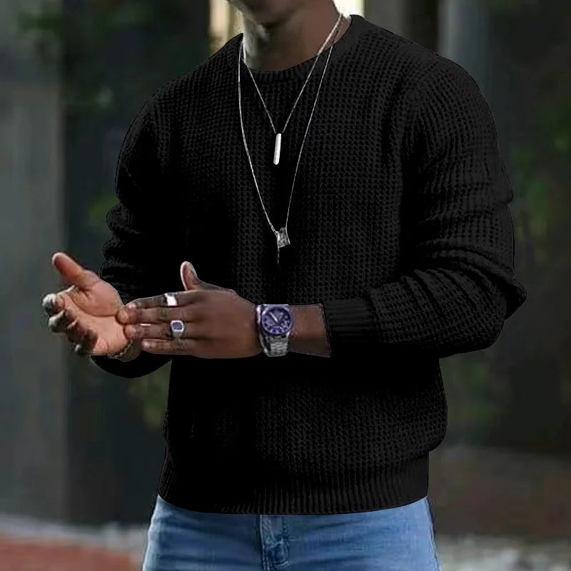 Bastian™ Pullover mit Strukturiertem Reliefstrick und Geradem, Markantem Fall