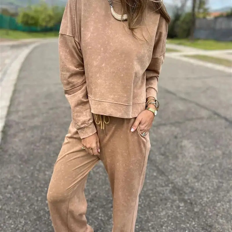 Sunday™ Set aus weichem Sweatshirt mit lockerer Passform / Entspannt, weich und stilvoll!