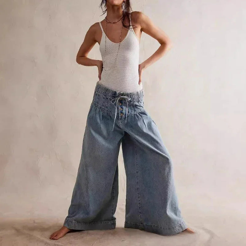 Solen™ Damenhose aus weichem Denim mit hoher Taille