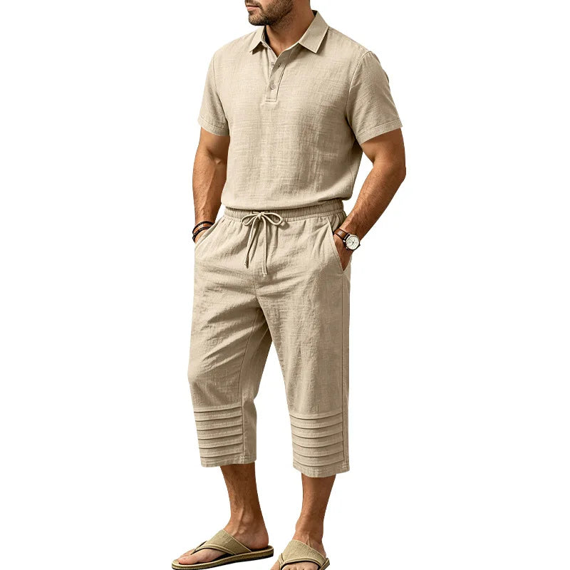 Set Theo™ mit Poloshirt und Bermuda mit Kordelzug
