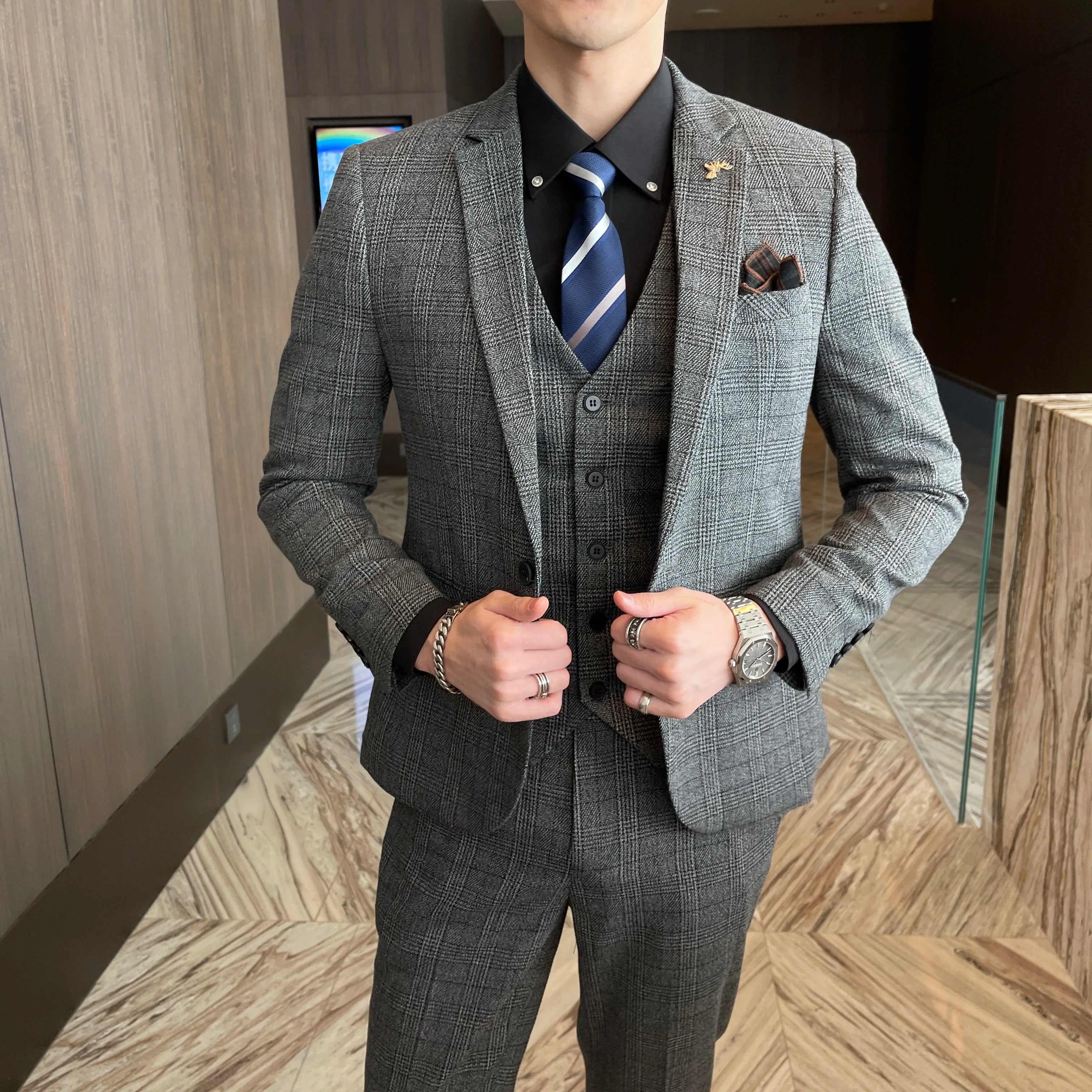Shelby™ 3-teiliger Anzug in Premium-Schneiderei / Die Wahl des Mannes, der Respekt und Stil ausstrahlt!