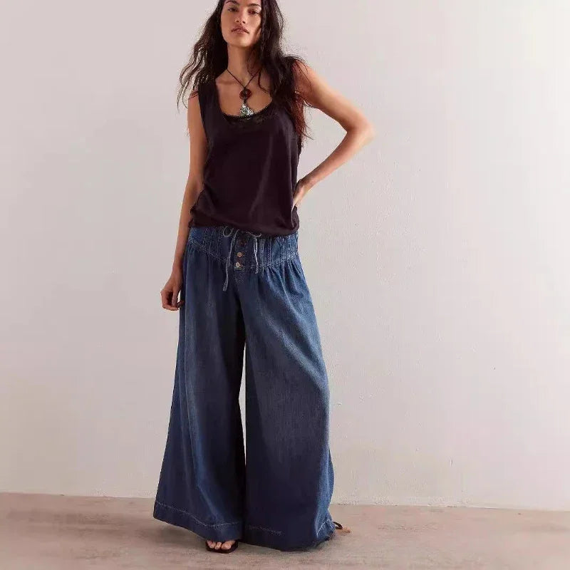 Solen™ Damenhose aus weichem Denim mit hoher Taille