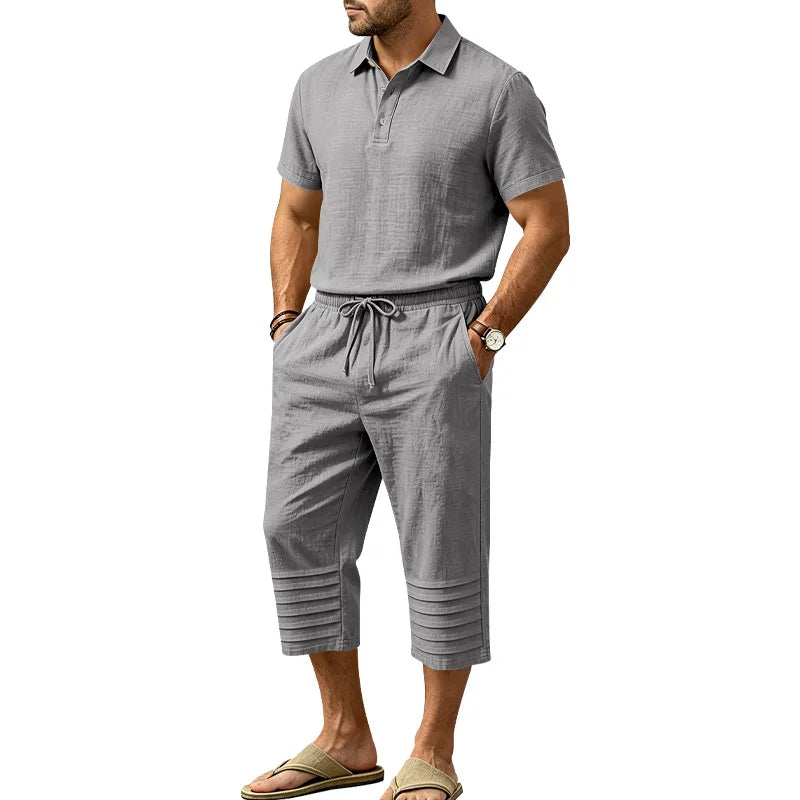 Set Theo™ mit Poloshirt und Bermuda mit Kordelzug