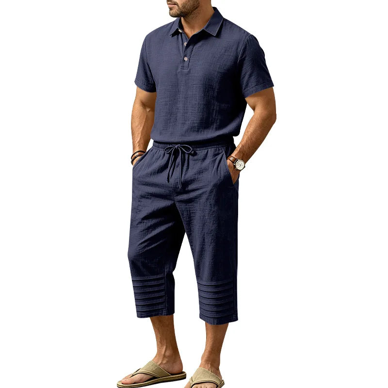 Set Theo™ mit Poloshirt und Bermuda mit Kordelzug