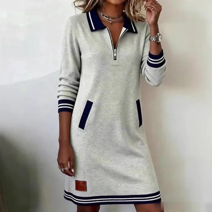 Navelle™ Kleid mit Polokragen und Müheloser Eleganz