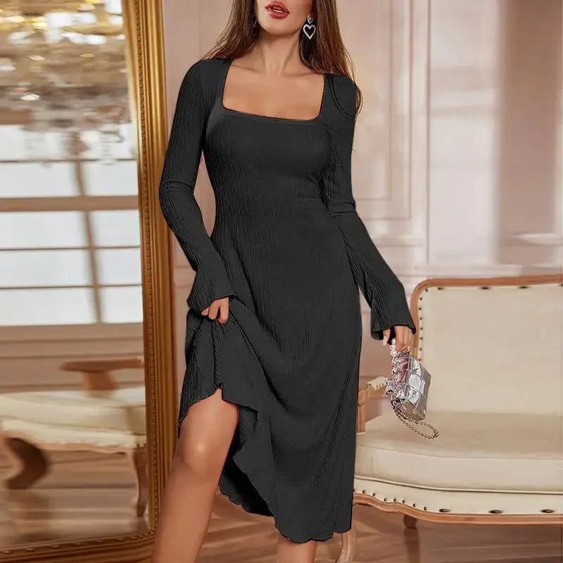 Émeline™-Kleid mit Quadratischem Ausschnitt und Taillierung