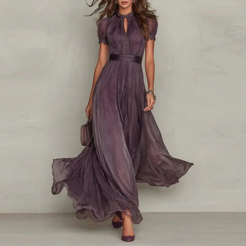Kleid Marleen™ mit fließendem Fall, definierter Taille und Puffärmeln