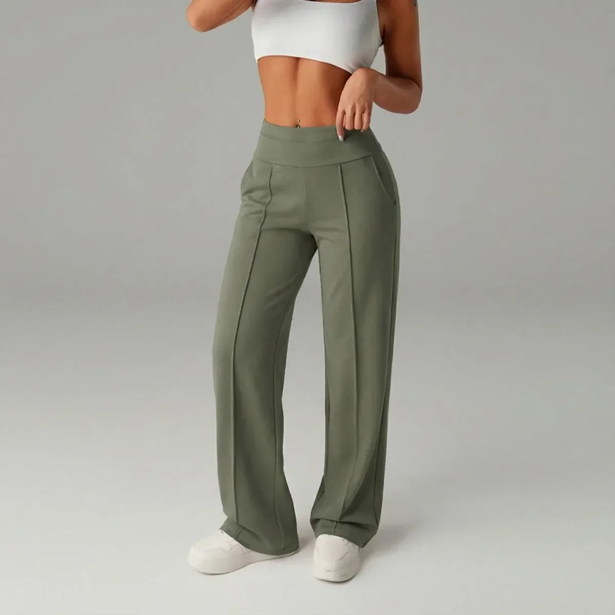 Barcelona™ Damenhose mit hohem, formendem Bund und geradem, lockerem und komfortablem Schnitt