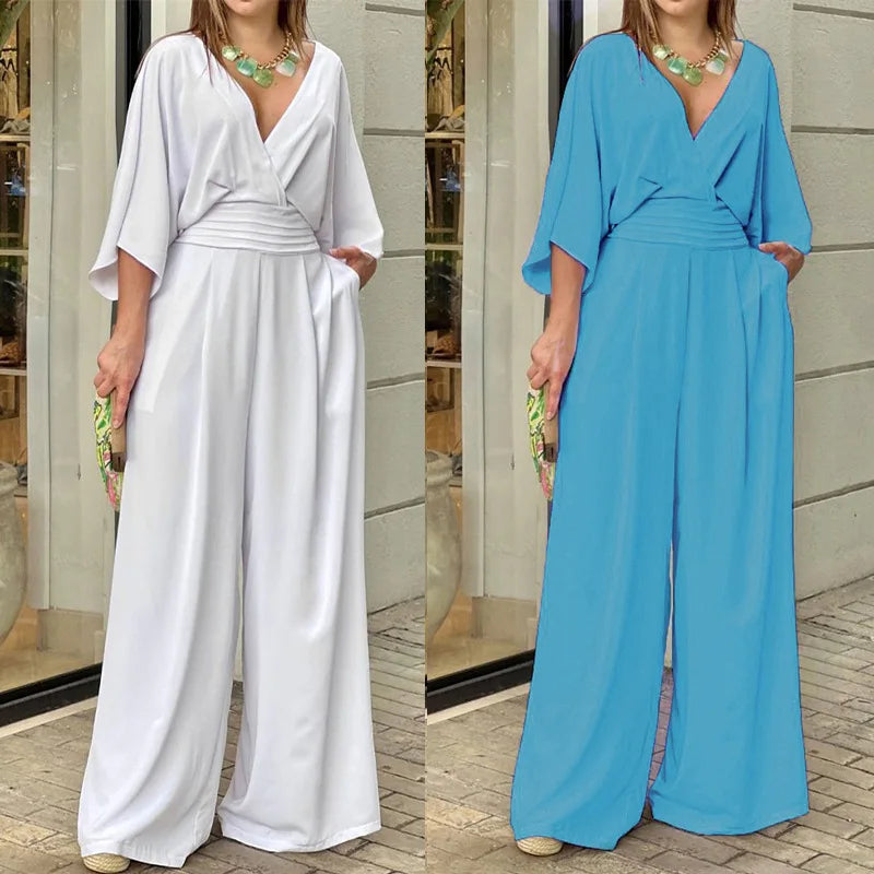 Bellavie™-Overall mit fließendem Hosenbeinschnitt und betonter Taille