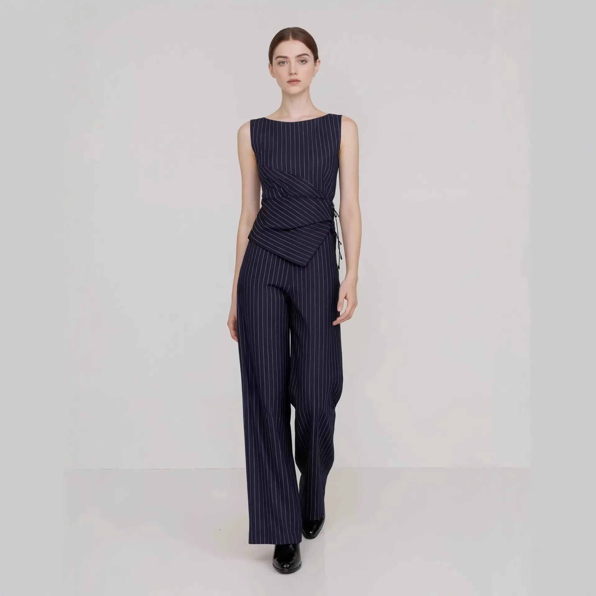 Bellamour™ Tailoring-Set Mit Asymmetrischem Oberteil und Weiter Hose