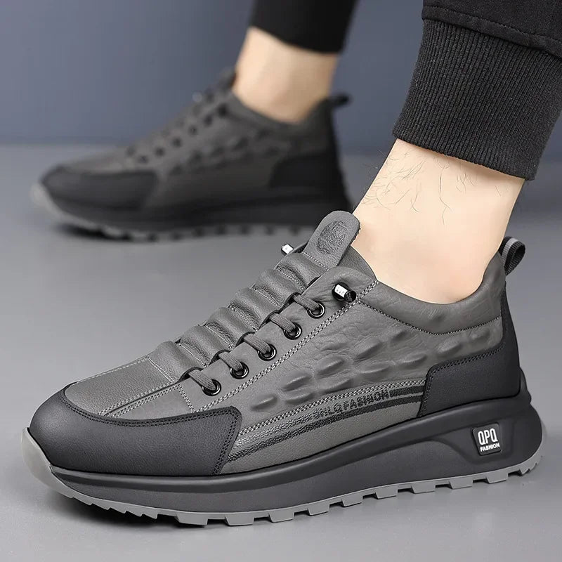 Krokodil™-Tennisschuhe aus hochwertigem Leder mit intelligenter Dämpfung / Robuste Eleganz für den Alltag!