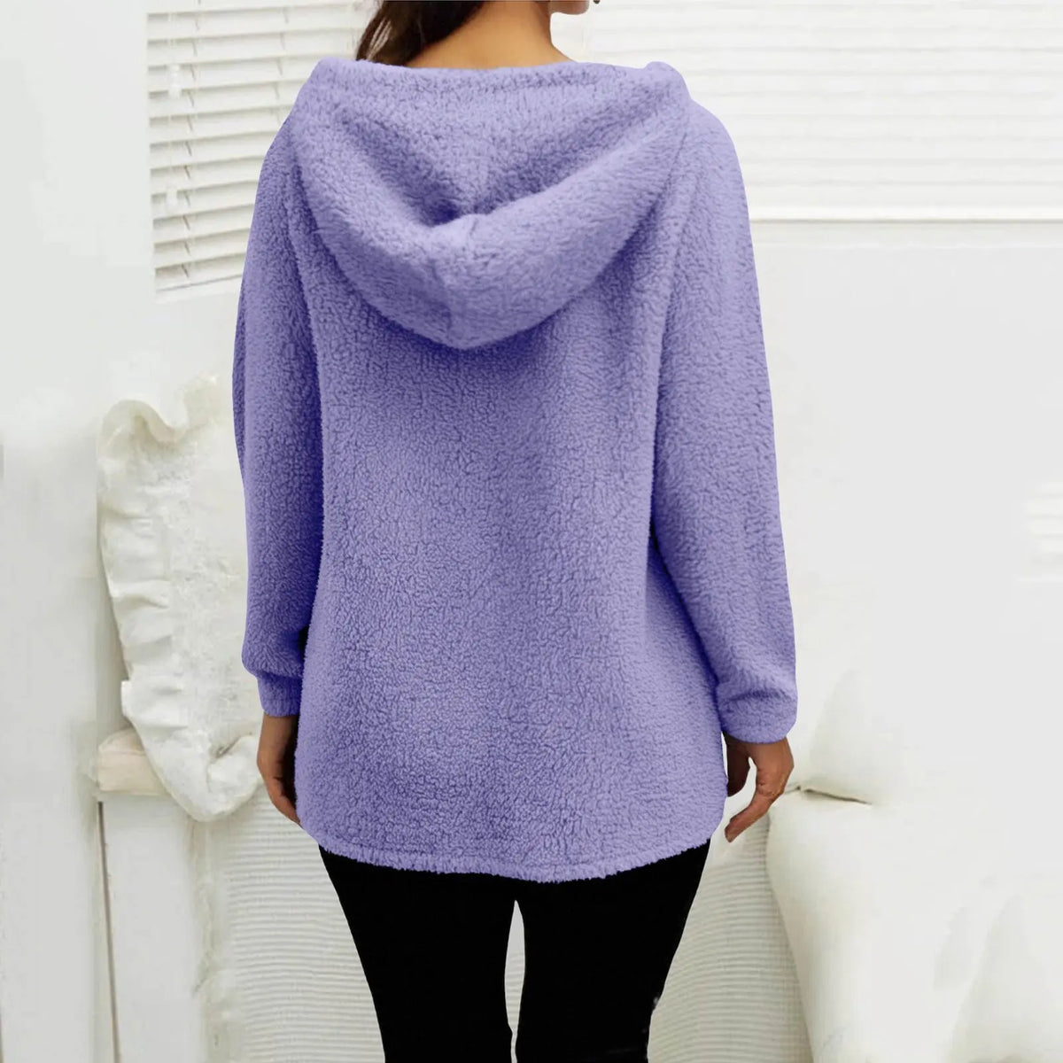 Damen-Fleecejacke Nevina™ mit flauschiger Struktur, großen Taschen und gemütlicher Kapuze