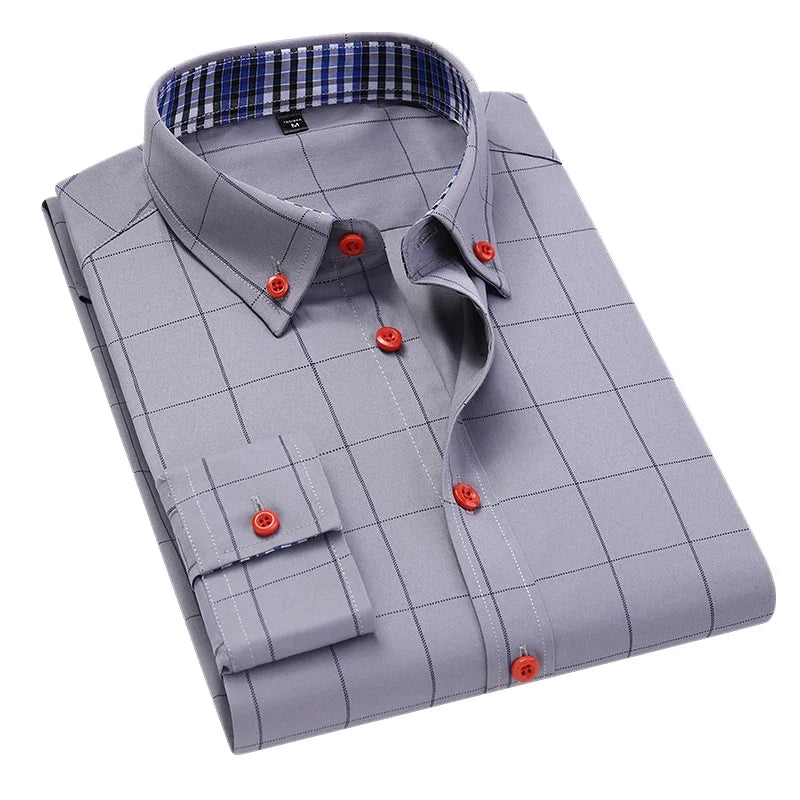 Hemd Alaric™ mit Button-Down-Kragen, Karomuster und Kontrastknöpfen