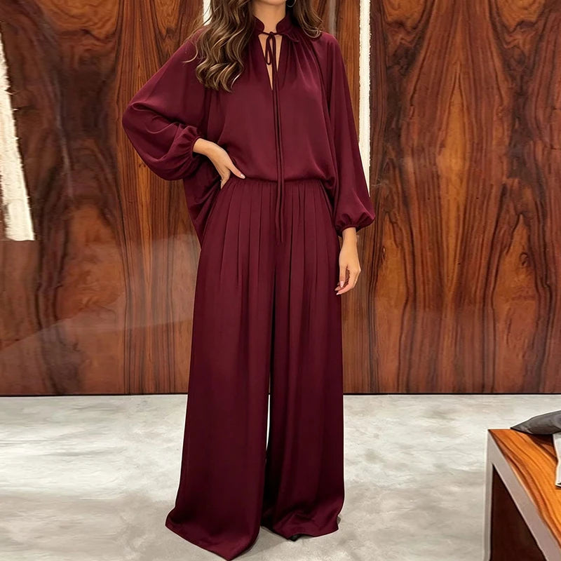 Set Annika™ mit fließender Bindebluse und weiter Hose
