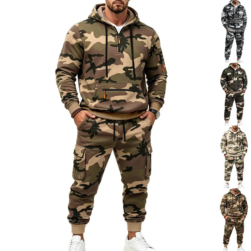Set Waldhain™ in Camouflage mit Kapuzenpullover und Cargohose