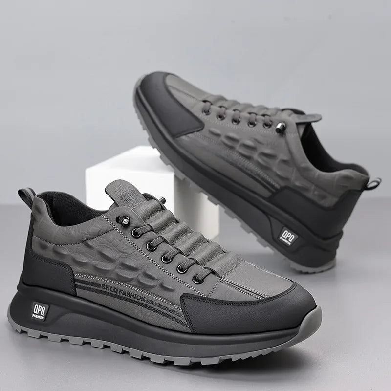 Krokodil™-Tennisschuhe aus hochwertigem Leder mit intelligenter Dämpfung / Robuste Eleganz für den Alltag!