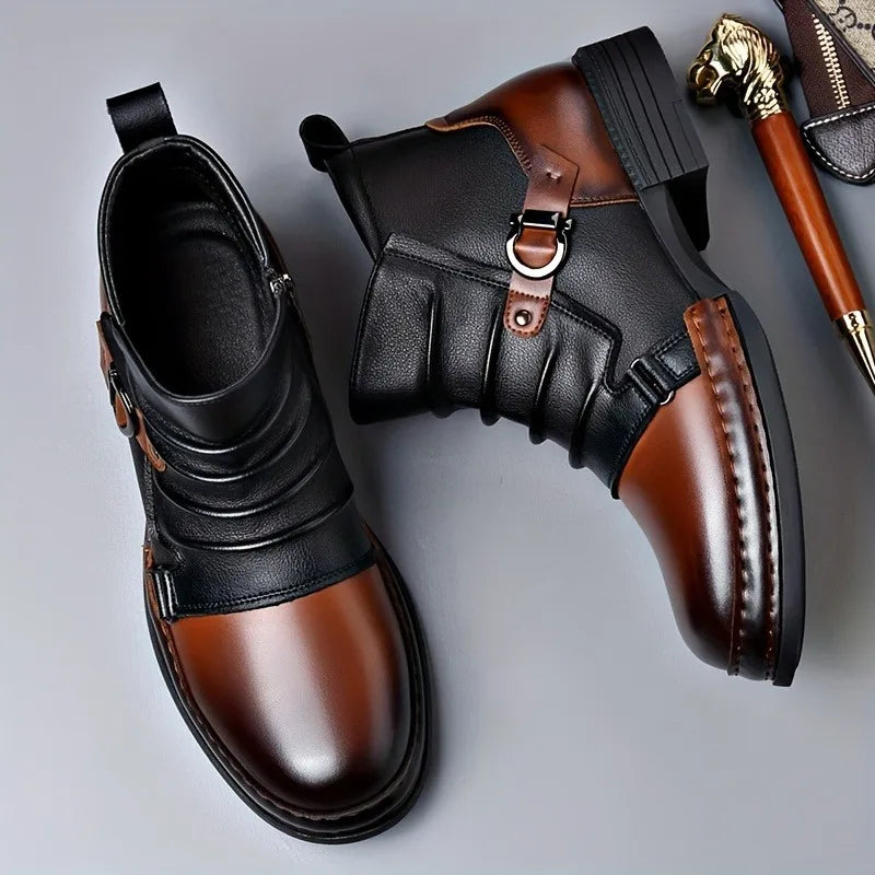 Dallas™ Premium-Lederstiefelette mit verstellbarer Seitenschnalle