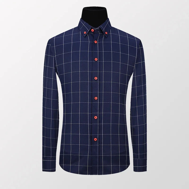 Hemd Alaric™ mit Button-Down-Kragen, Karomuster und Kontrastknöpfen