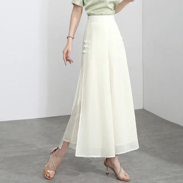 Riviera Eleganz™ Weite Hose mit Überwurf