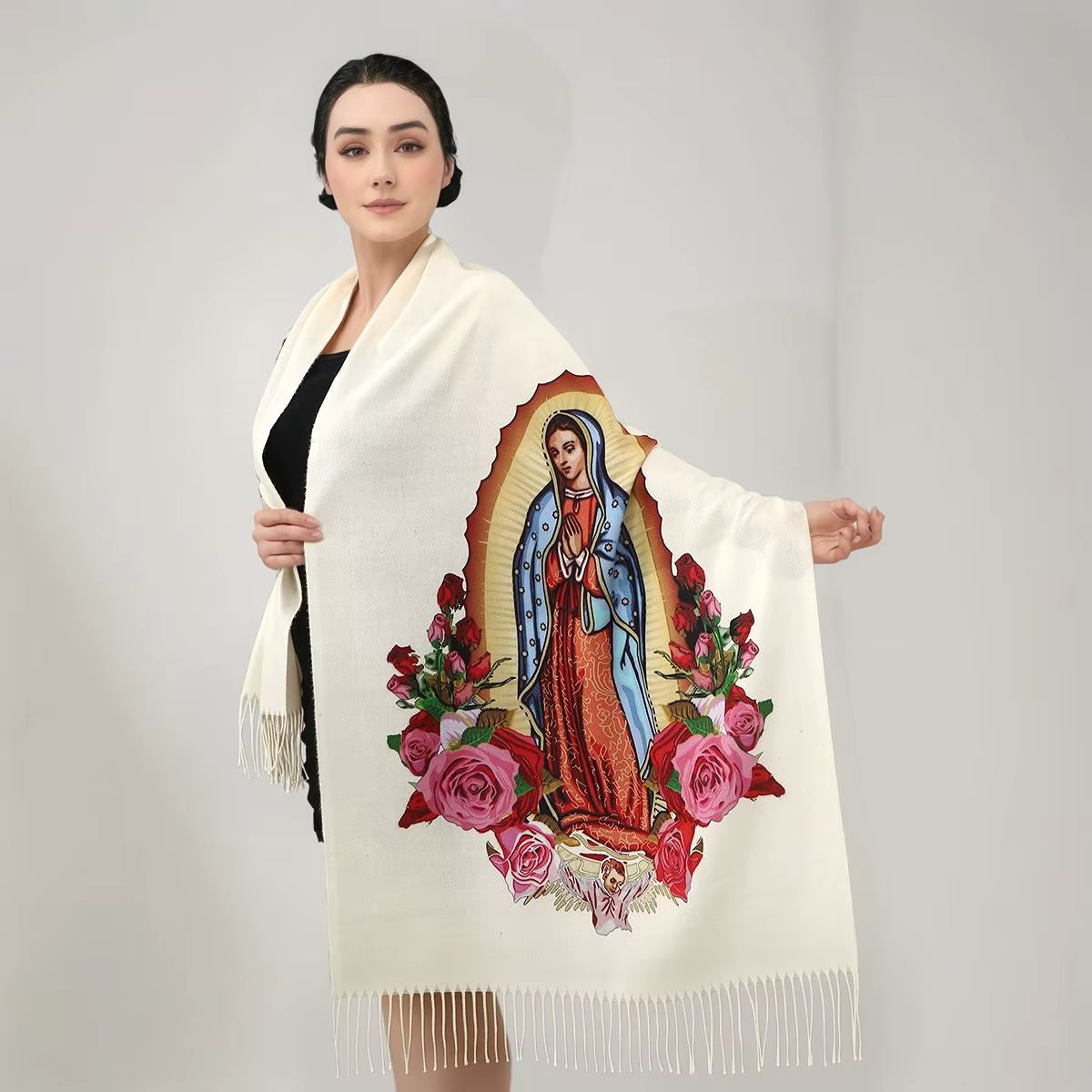 Guadalupe™ Kaschmirschal mit Handwerklicher Verarbeitung und Feinen Fransen