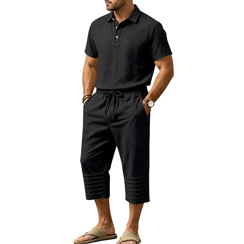 Set Theo™ mit Poloshirt und Bermuda mit Kordelzug