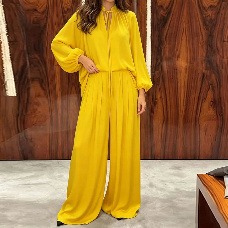 Set Annika™ mit fließender Bindebluse und weiter Hose