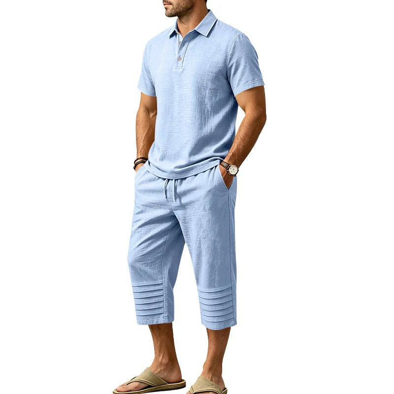 Set Theo™ mit Poloshirt und Bermuda mit Kordelzug
