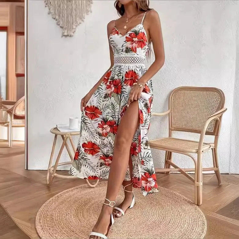 Garden™ Maxikleid Mit Spitzen-Taille Und Elegantem Schlitz