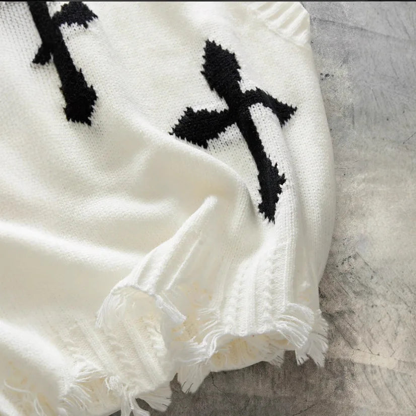 Montero™ Ärmelloser Pullover Aus Weichem Strick Mit Ausgefransten Details