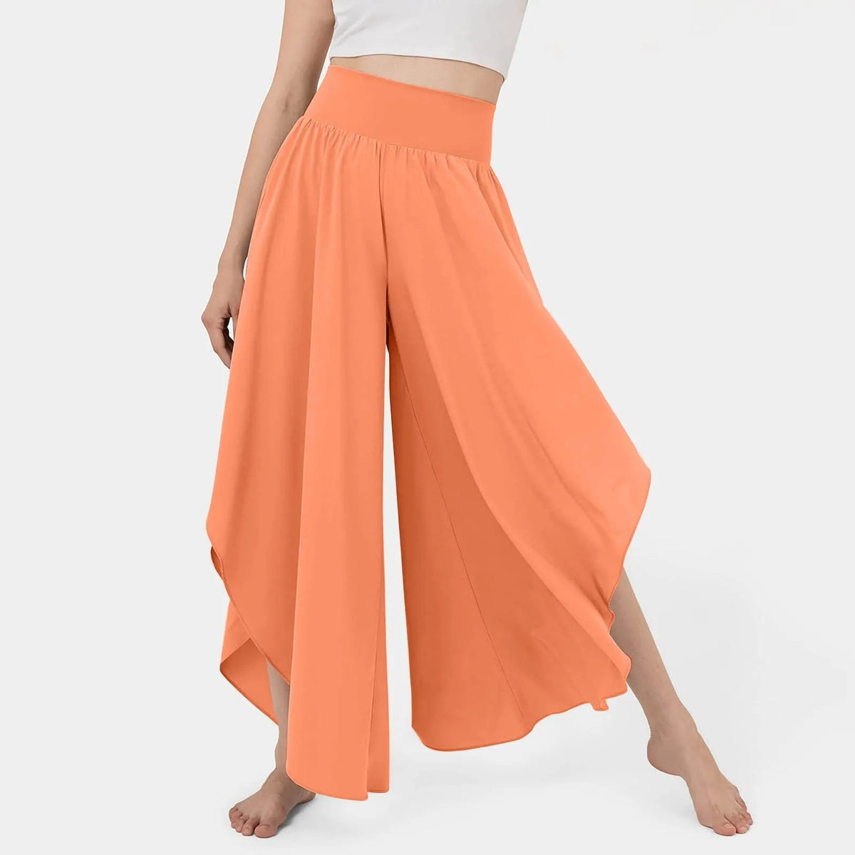Hose Marvelle™ mit Hohem Bund, Weitem Schnitt und Asymmetrischen Einsätzen