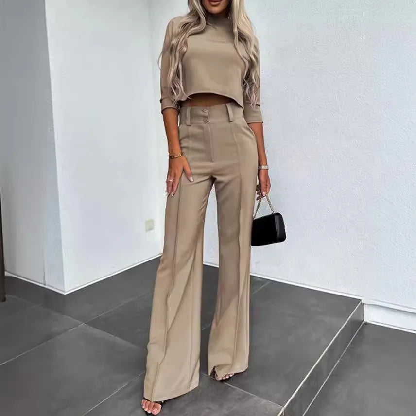 Nina™ Set mit High-Neck-Crop-Top