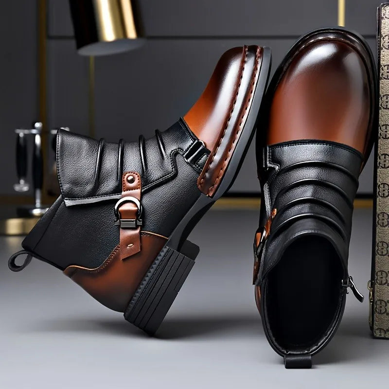 Dallas™ Premium-Lederstiefelette mit verstellbarer Seitenschnalle