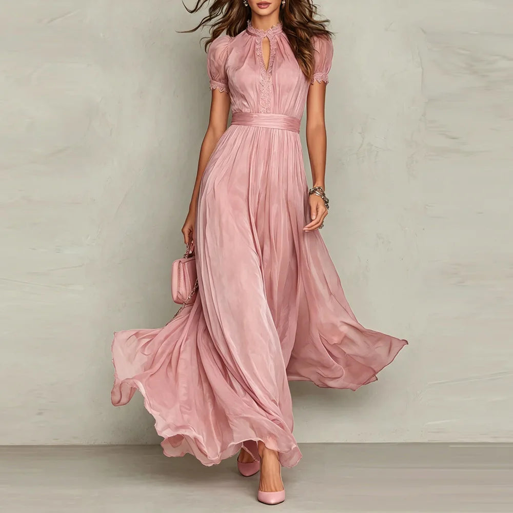 Kleid Marleen™ mit fließendem Fall, definierter Taille und Puffärmeln