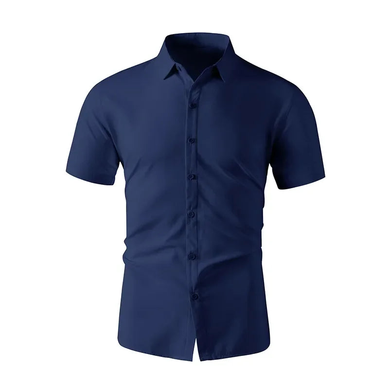 Henrik™ Slim-Fit Hemd mit klassischem Kragen und kurzen Ärmeln