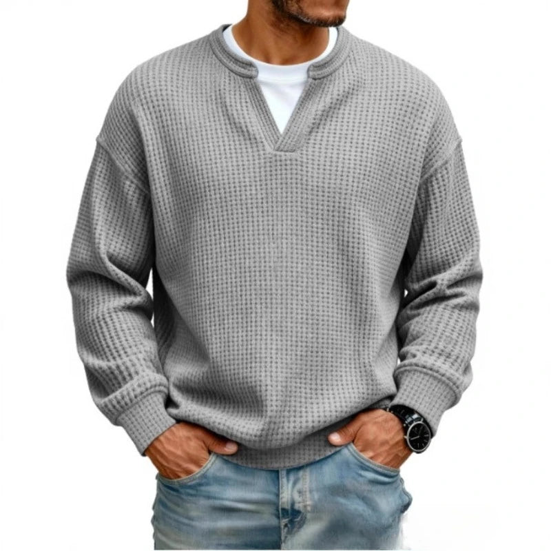 Caspian™ Pullover mit Strukturiertem Reliefgewebe und Markantem Kragen