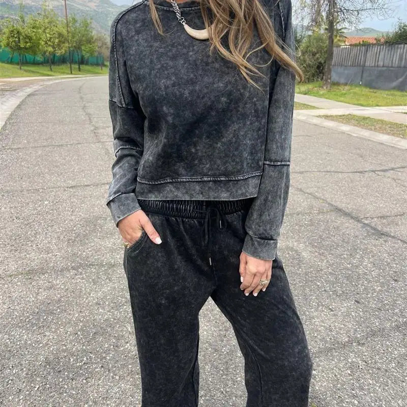 Sunday™ Set aus weichem Sweatshirt mit lockerer Passform / Entspannt, weich und stilvoll!