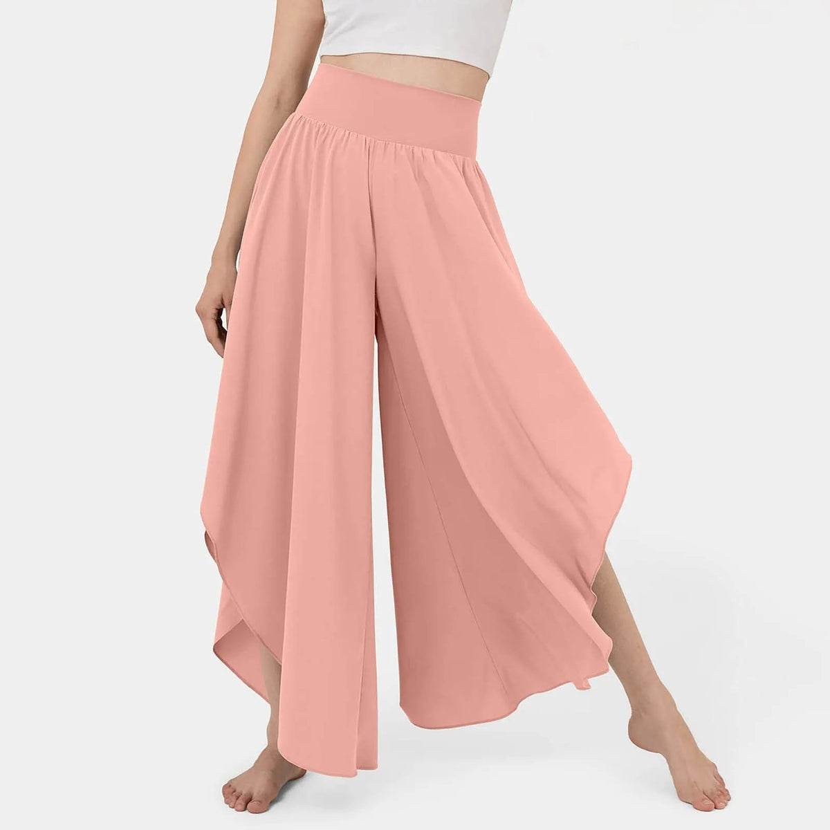 Hose Marvelle™ mit Hohem Bund, Weitem Schnitt und Asymmetrischen Einsätzen