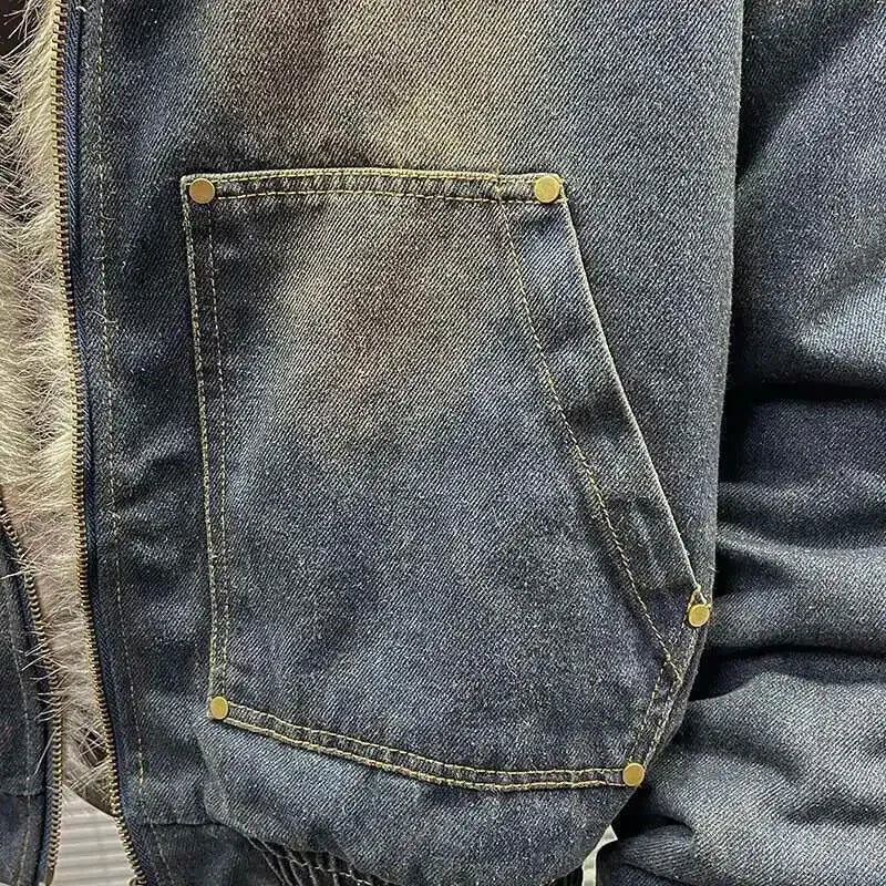 Seattle™ Denim Bomberjacke mit Flauschfutter