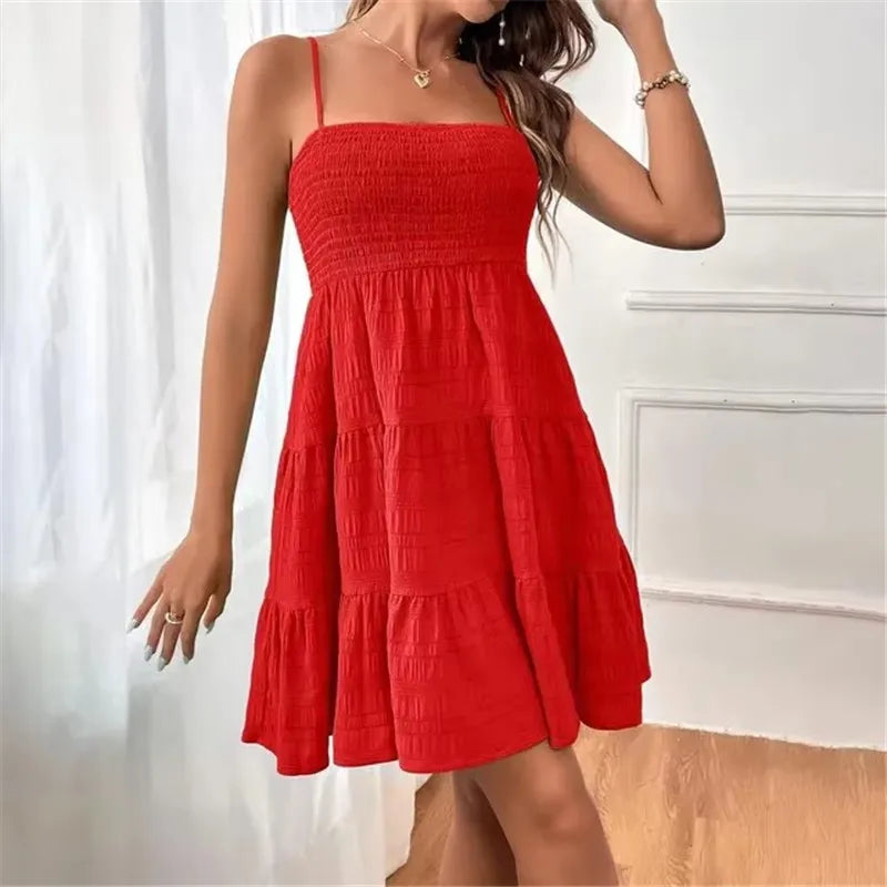 Kleid Marie™ mit gesmoktem Oberteil, ausgestelltem Rock und feinen verstellbaren Trägern