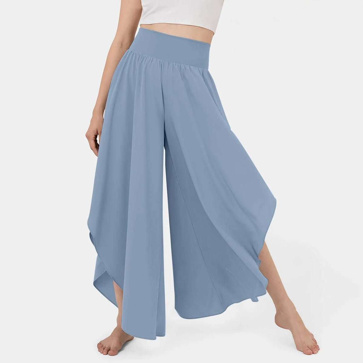 Hose Marvelle™ mit Hohem Bund, Weitem Schnitt und Asymmetrischen Einsätzen