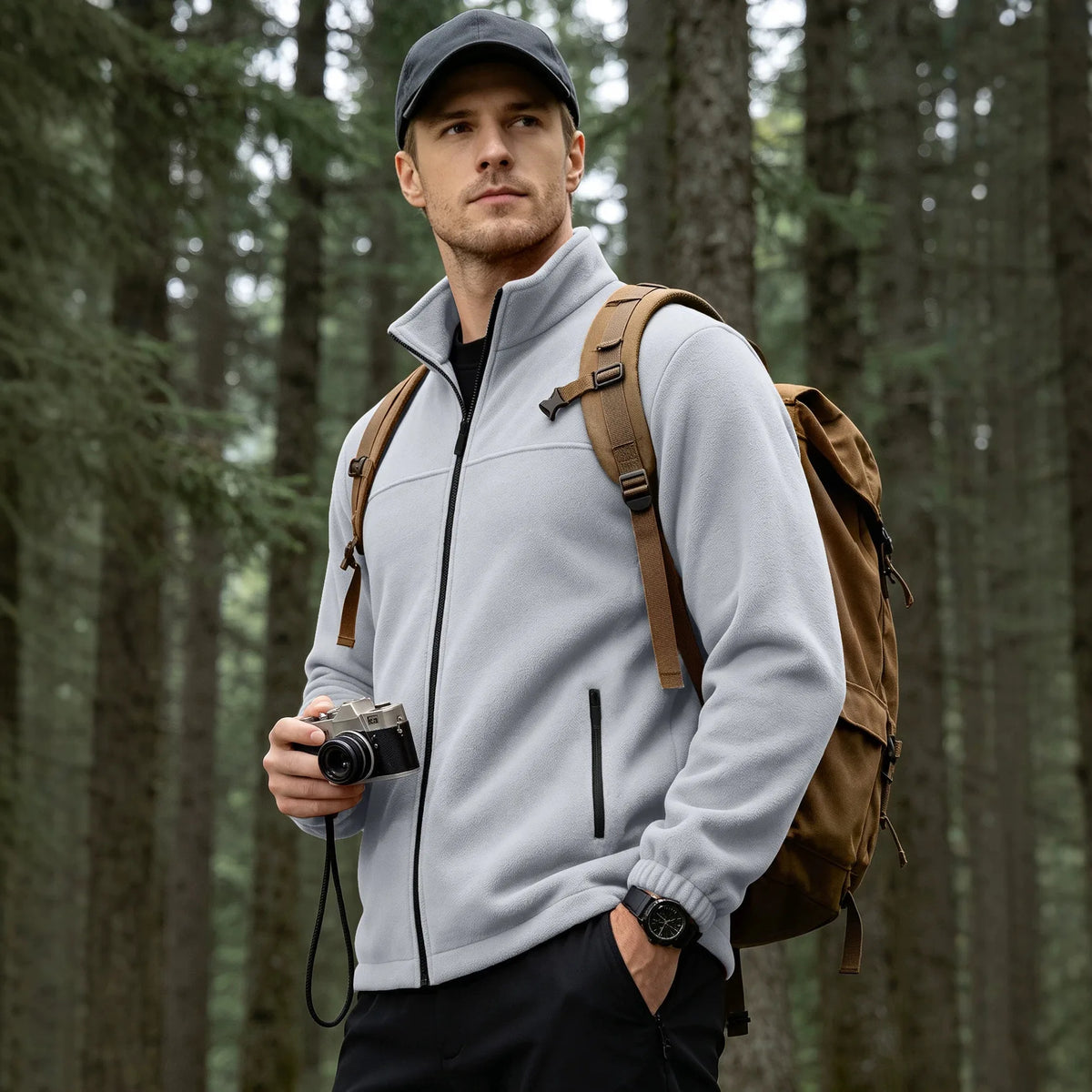 Caldwell™ Fleecejacke mit hohem Kragen und Frontreißverschluss