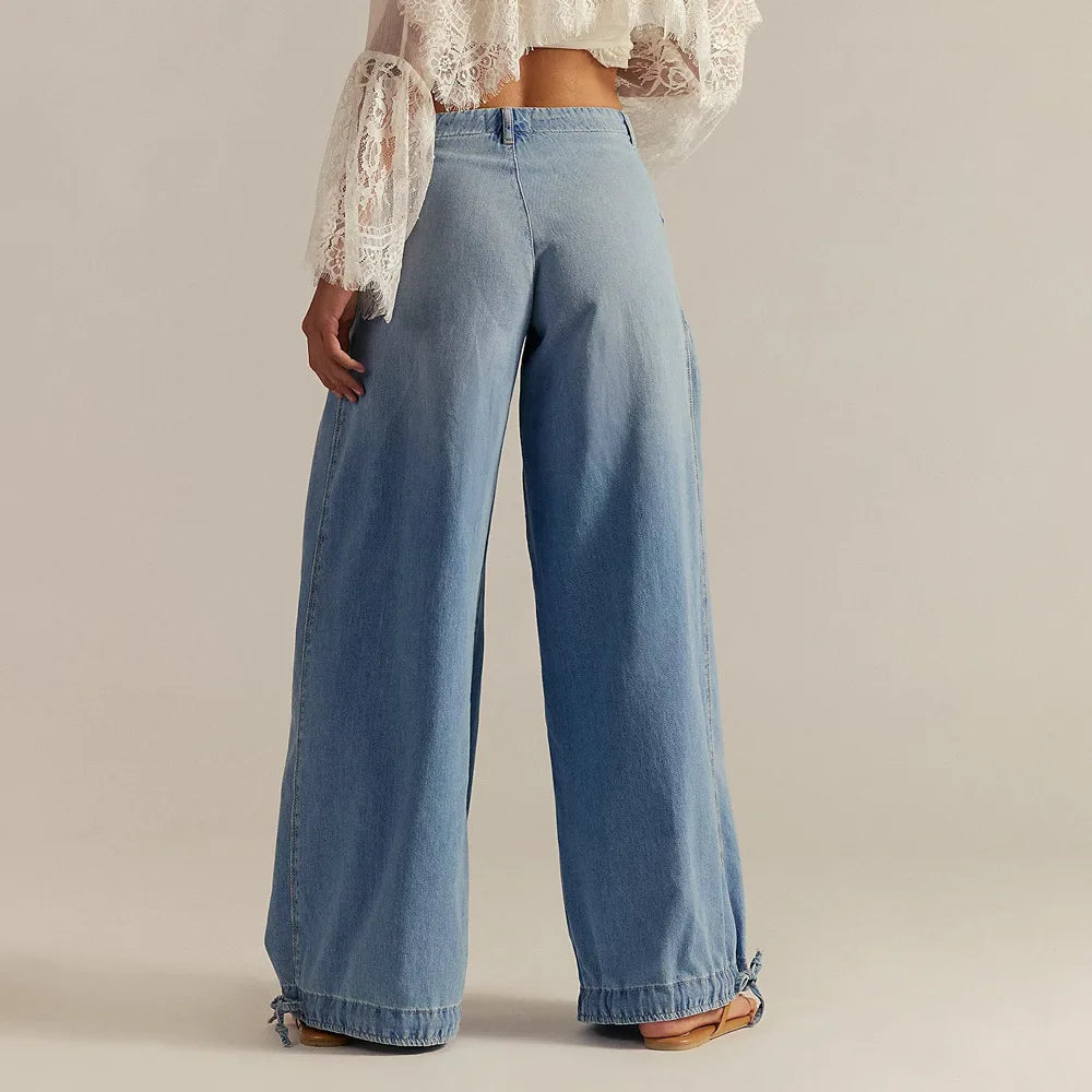 Ballon-Jeans Maristela™ mit Gerafften Einsätzen und Verstellbarem Bindeband am Saum
