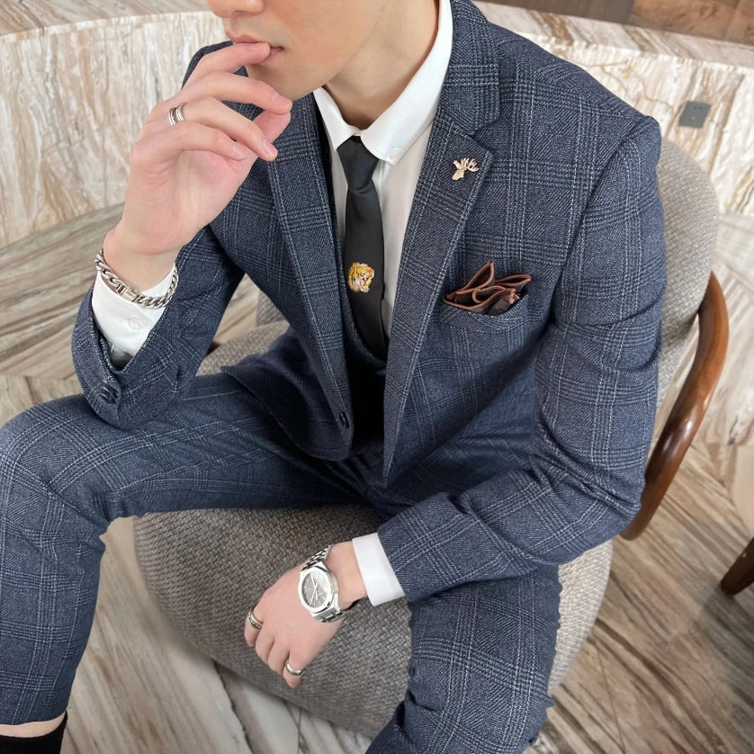 Shelby™ 3-teiliger Anzug in Premium-Schneiderei / Die Wahl des Mannes, der Respekt und Stil ausstrahlt!