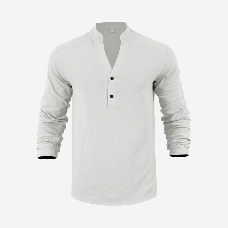 Stephan™ Hemd Aus Baumwoll-Leinen Mit Minimalistischem Design